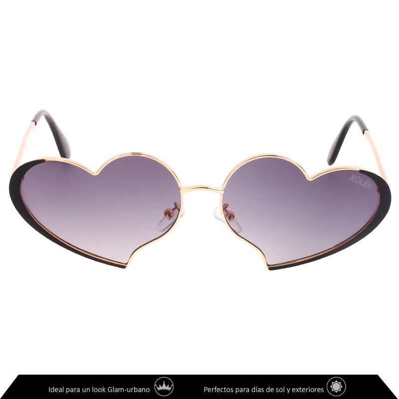 Lentes De Sol Xolek 132 Corazón Metálico Uv400 ... image number null