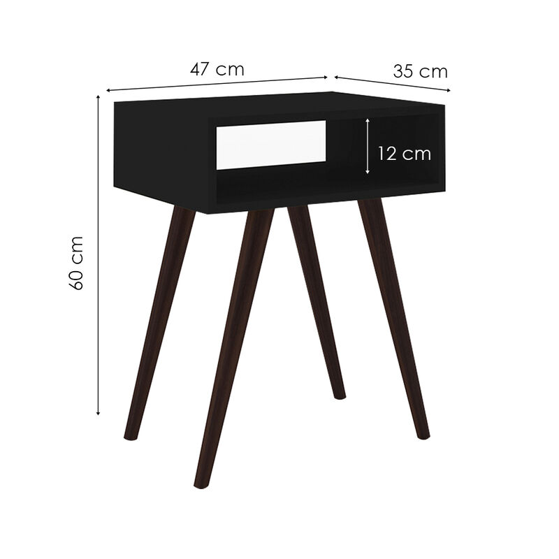 Mesa Auxiliar Bertolini RT 3025 Negro image number null