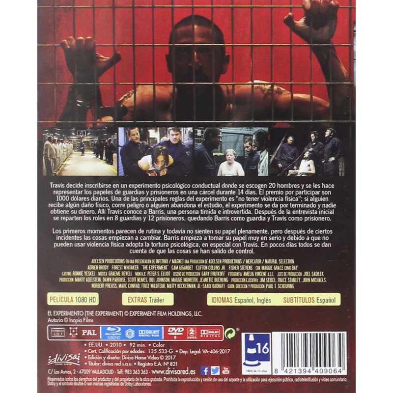 El experimento (The Experiment) [Combo DVD + Bl... image number null