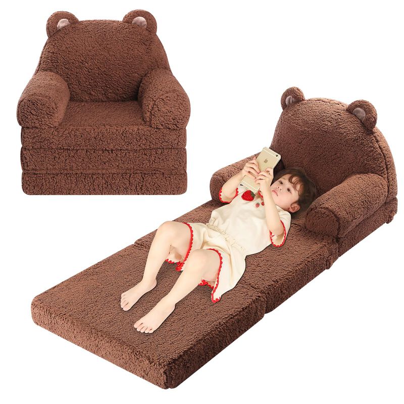 Sof&aacute; Plegable Para Ni&ntilde;os Momcaywex Sherpa Teddy... image number null