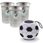 Kit Bocina Misik De Bal&oacute;n Ms245 Tws + Juego De 12 Vasos Selecci&oacute;n Mexicana