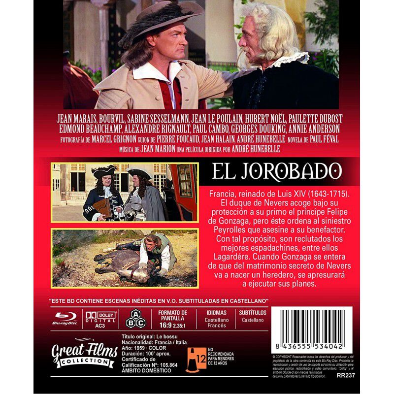 El Jorobado (le Bossu) (bd-r) [blu-ray] image number null