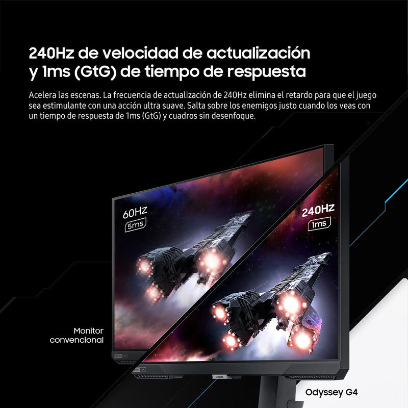 Monitor Gamer Samsung 27" Odyssey G4 IPS 240 Hz... image number null