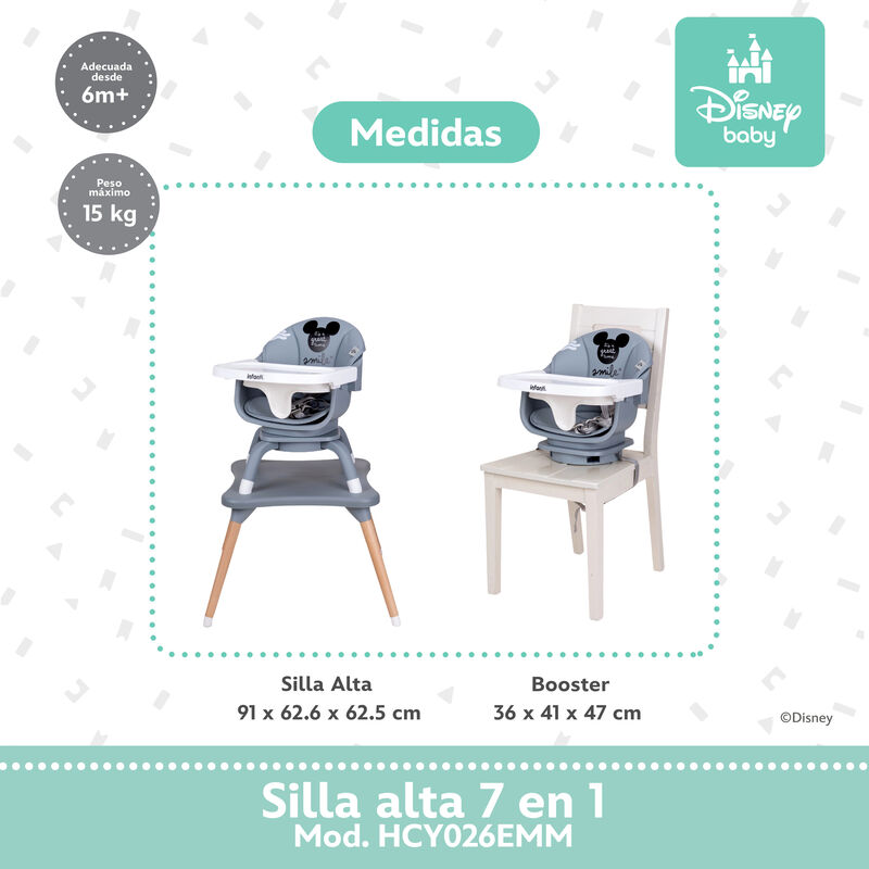Silla alta periquera para beb&eacute;s con giro 360&deg; a... image number null