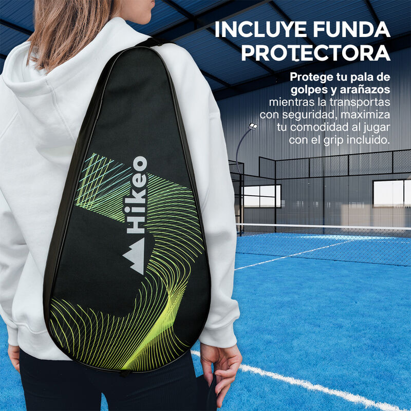 Pala de Pádel Premium con Funda 3 Pelotas y Gri... image number null