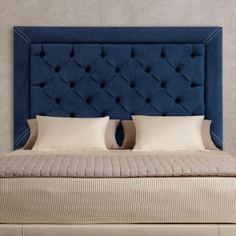 Cabecera King Size Dicasa Mary Azul Marino image number null