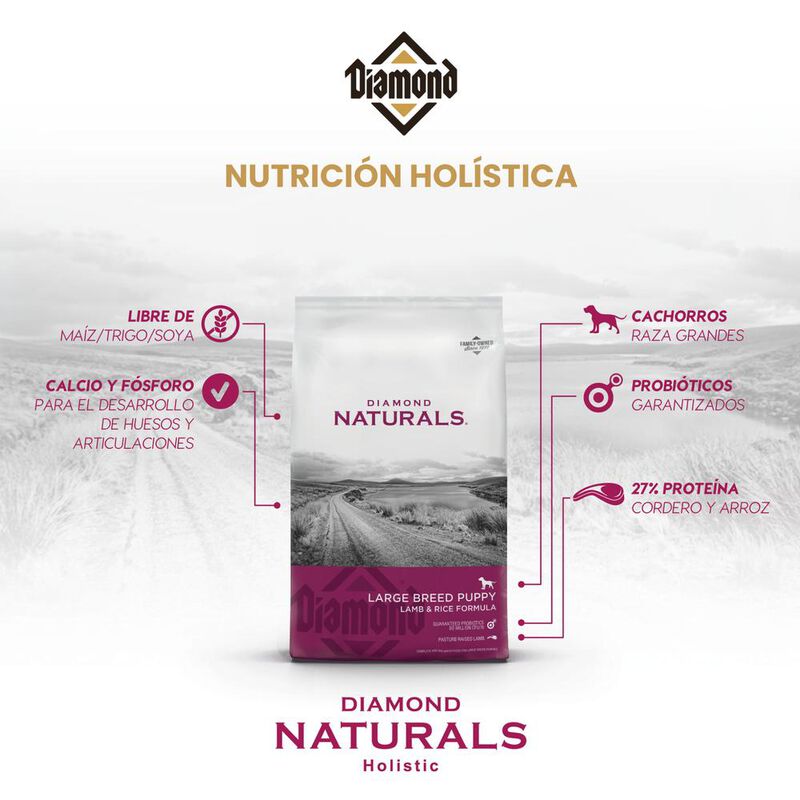 Diamondnaturals Lamb & Rice Formula 18.14 Kg image number null