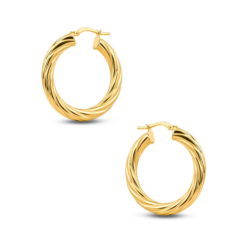 Arracadas Grandes Oro Amarillo 10k 25mm | Joyer... image number null