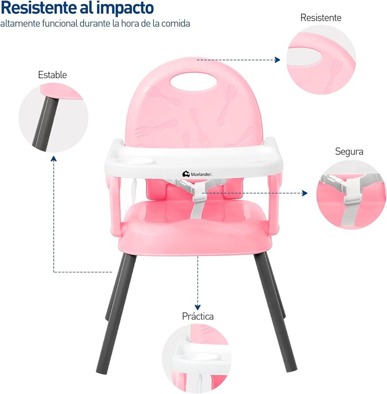 Silla para Bebé Ajustable Rosa Periquera Bluela... image number null