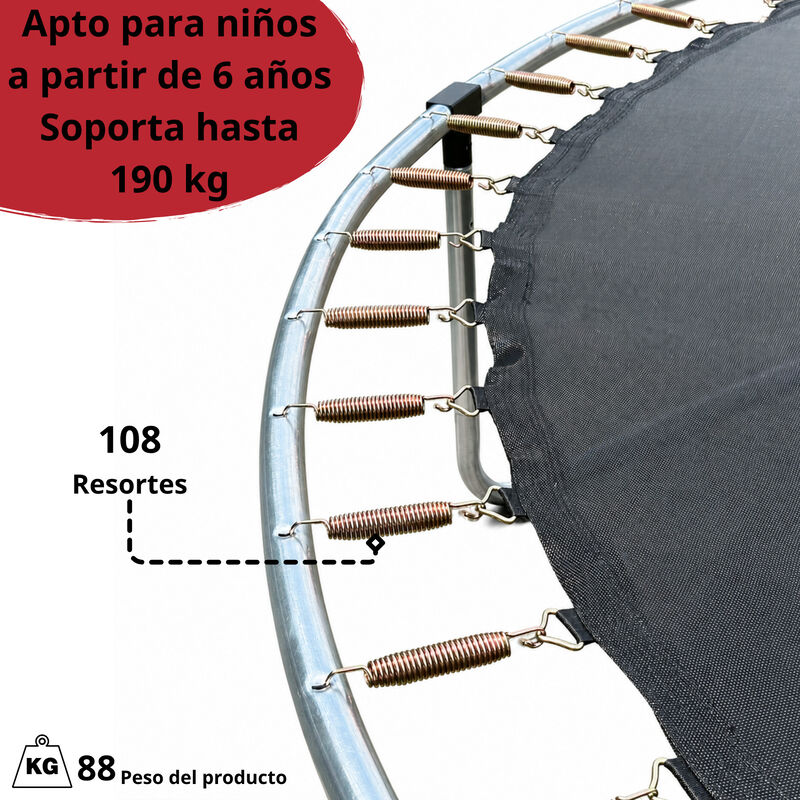 Trampol&iacute;n Brincol&iacute;n De 16 Pies Para Ni&ntilde;os Luz Y... image number null