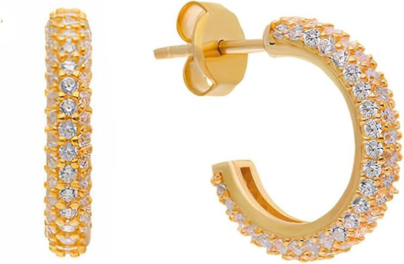 Aretes Chapa de Oro 18K Bluelander image number null