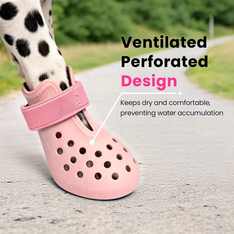 Botas Para Perro Hertiendo Rosa Talla L Ajustab... image number null
