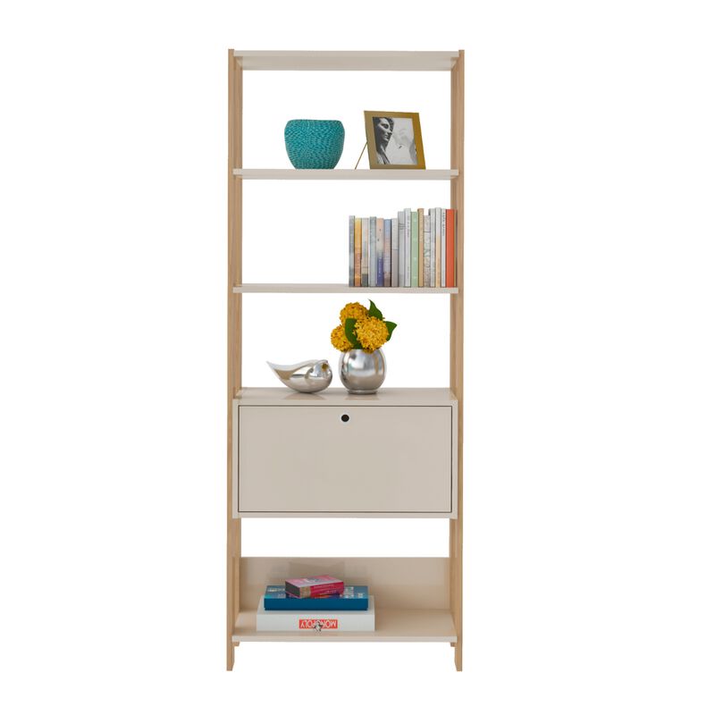 Librero Bertolini Match Off White Roble image number null