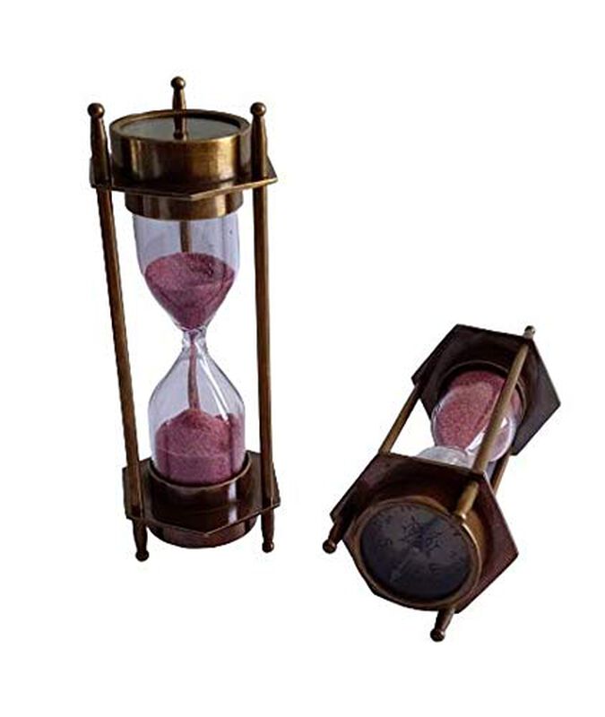 Reloj De Arena Decorativo De Lat&oacute;n Con Temporiz... image number null