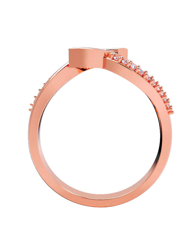 Anillo de Compromiso en Oro Rosa 14K con Circon... image number null