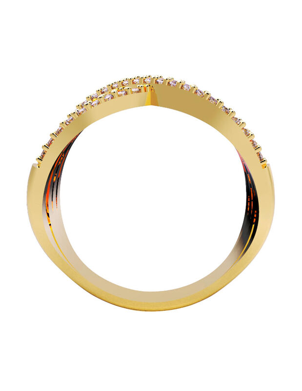 Anillo de Compromiso en Oro Amarillo 14K con Ci... image number null