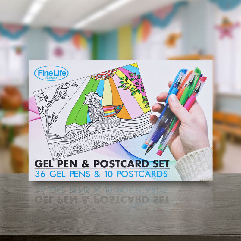 Bolígrafos de Gel 36 Pzas + 10 Tarjetas para Co... image number null