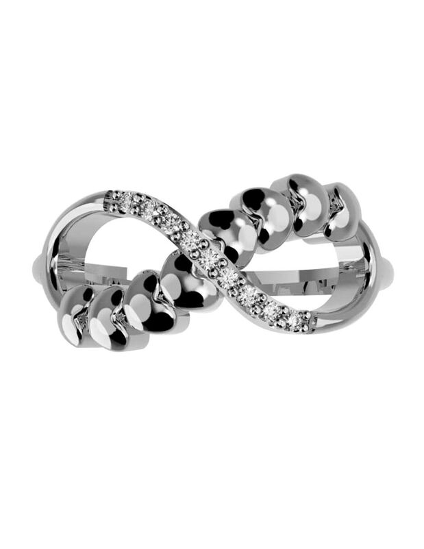 Anillo de Compromiso en Oro Blanco 14K con Circ... image number null