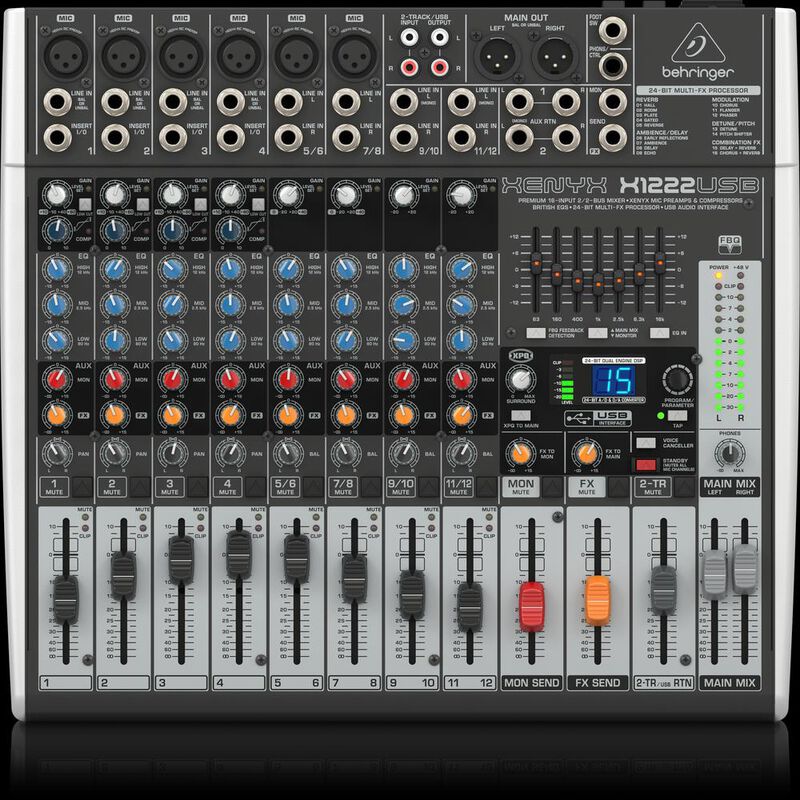 Behringer x1222USB Mezcladora 12 Canales Interf... image number null