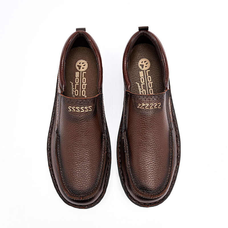Lobo Solo zapato casual piel para hombre caf&eacute; c... image number null