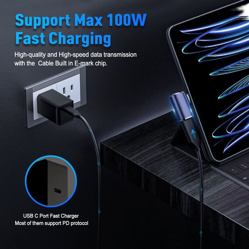Adaptador Usb C De 90 Grados Vcom Para Transfer... image number null