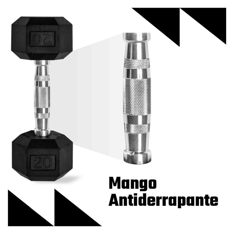 2 Mancuernas Hexagonales 20lb Set Pesas Gym Fit... image number null