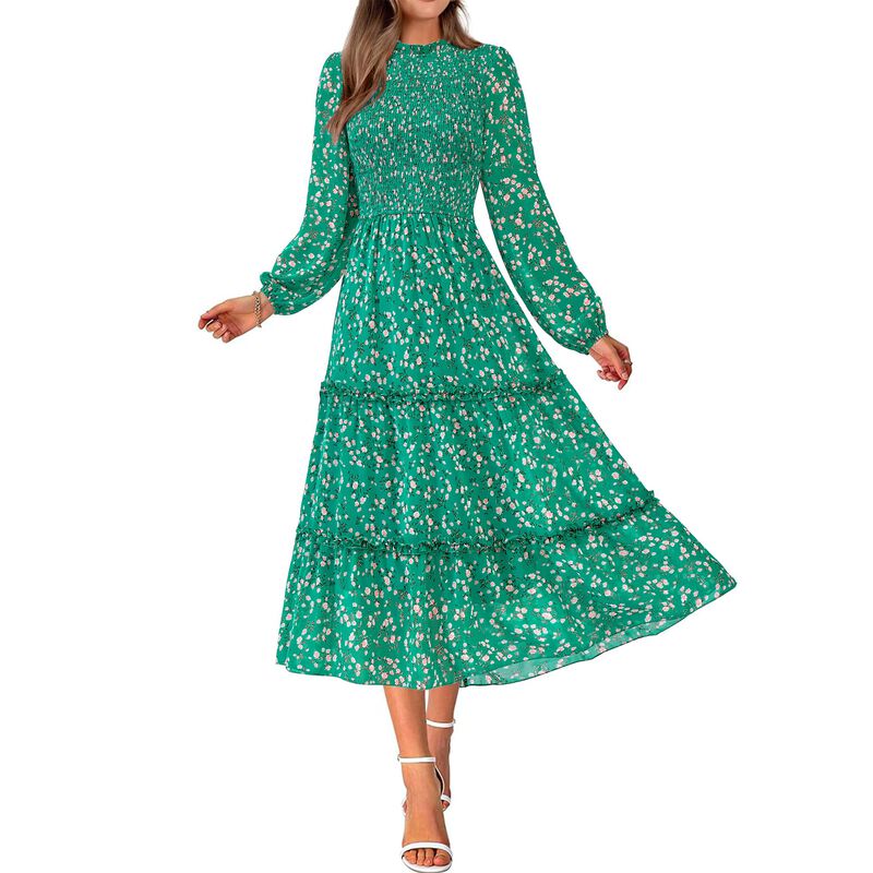 Vestido Nollsom Maxi Manga Larga Estampado Flor... image number null