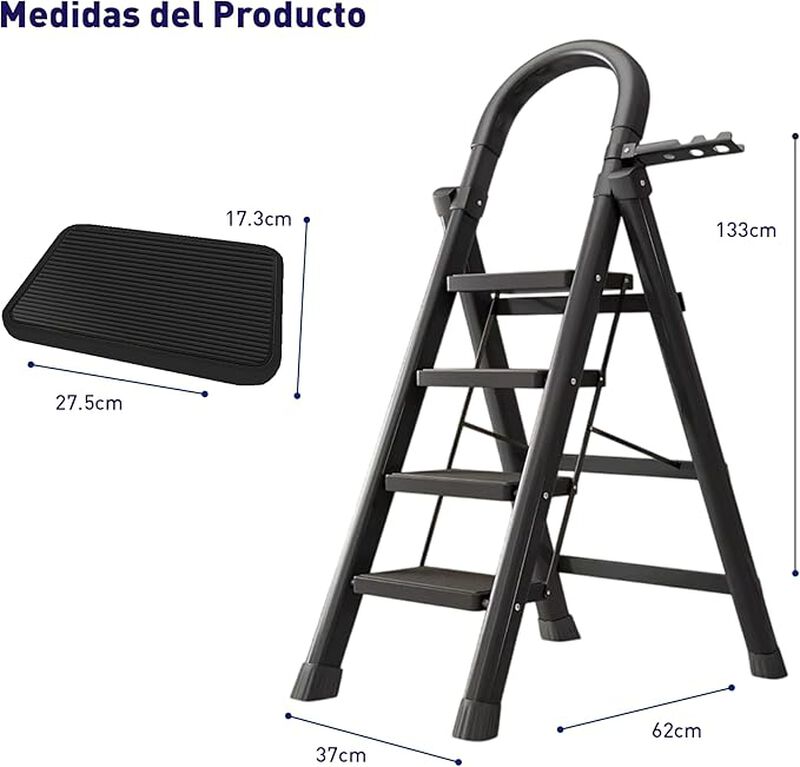 Escalera Plegable Multifuncional Tubular 4 Peld... image number null