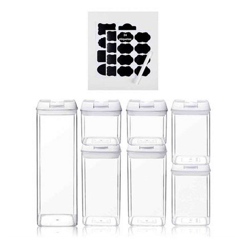 7 Contenedores de Brandtrendy Herméticos de Plá... image number null