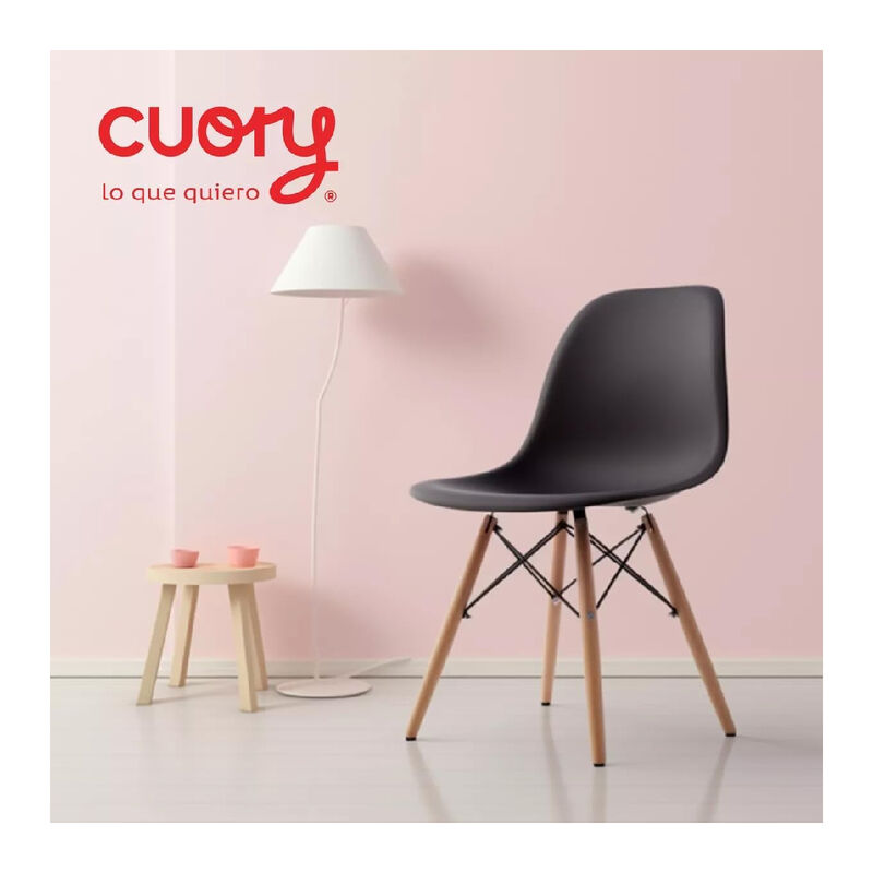 Silla De Comedor Eames Negro Cuory image number null