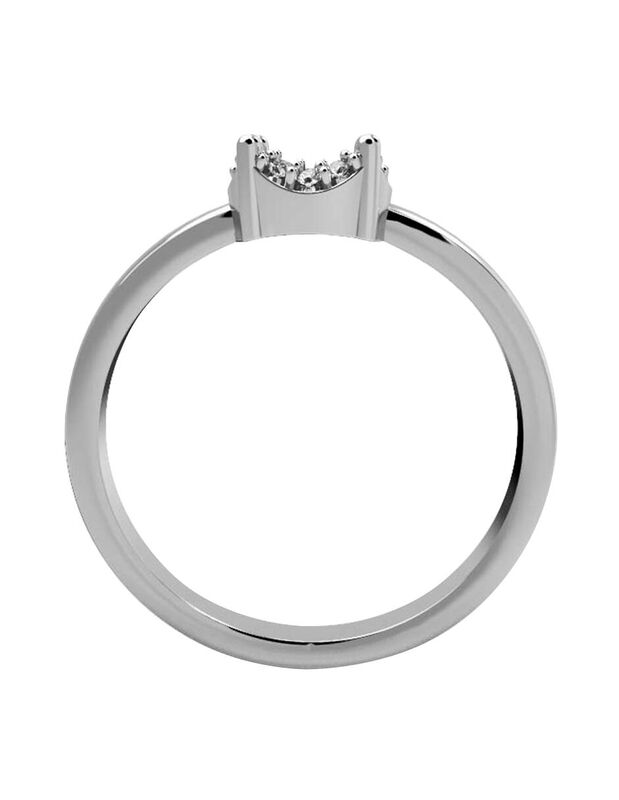 Anillo de Compromiso en Oro Blanco 10K con Circ... image number null