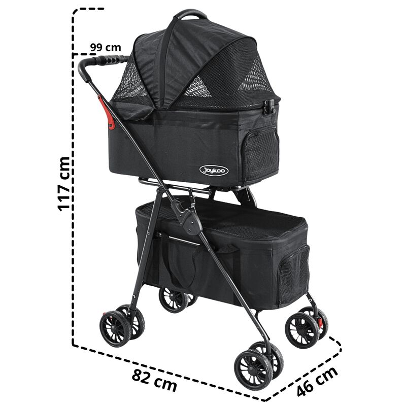 Carriola Doble para Mascotas Cochecito para Per... image number null