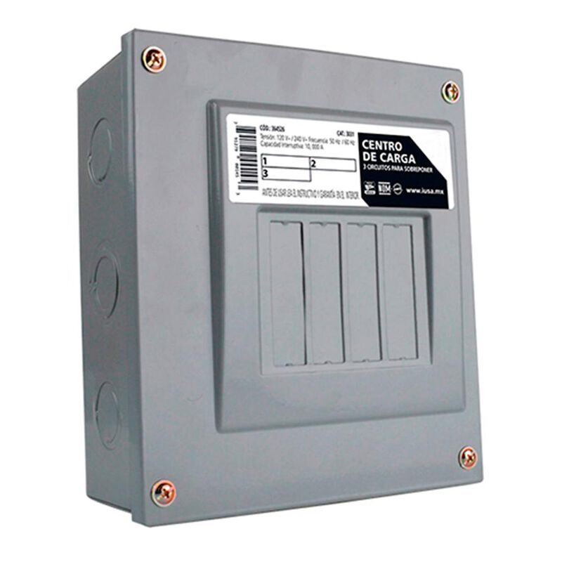 Centro de carga 4 polos para sobreponer image number null