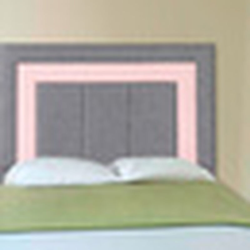 Cabecera Individual Dicasa Bora Gris-Rosa image number null