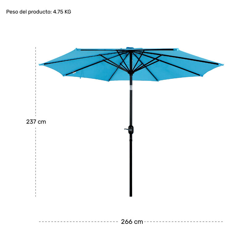 Sombrilla Grande Playa Exterior 2.70m Patio Bas... image number null