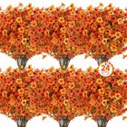 Flores Artificiales De Oto&ntilde;o Ouddy Decor, 24 Paquetes Para Exteriores