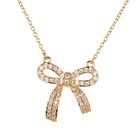 Collar Mujer Oro 14k Zirconias Mo&ntilde;o Coquette Regalos Luckyly