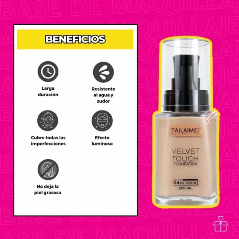 Set de 2 Bases de Maquillaje Tailaimei Velvet T... image number null