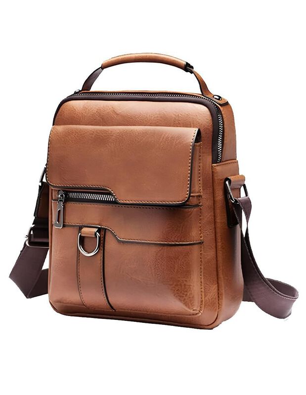 Bolsa Bandolera Elego De Piel Para Hombre image number null
