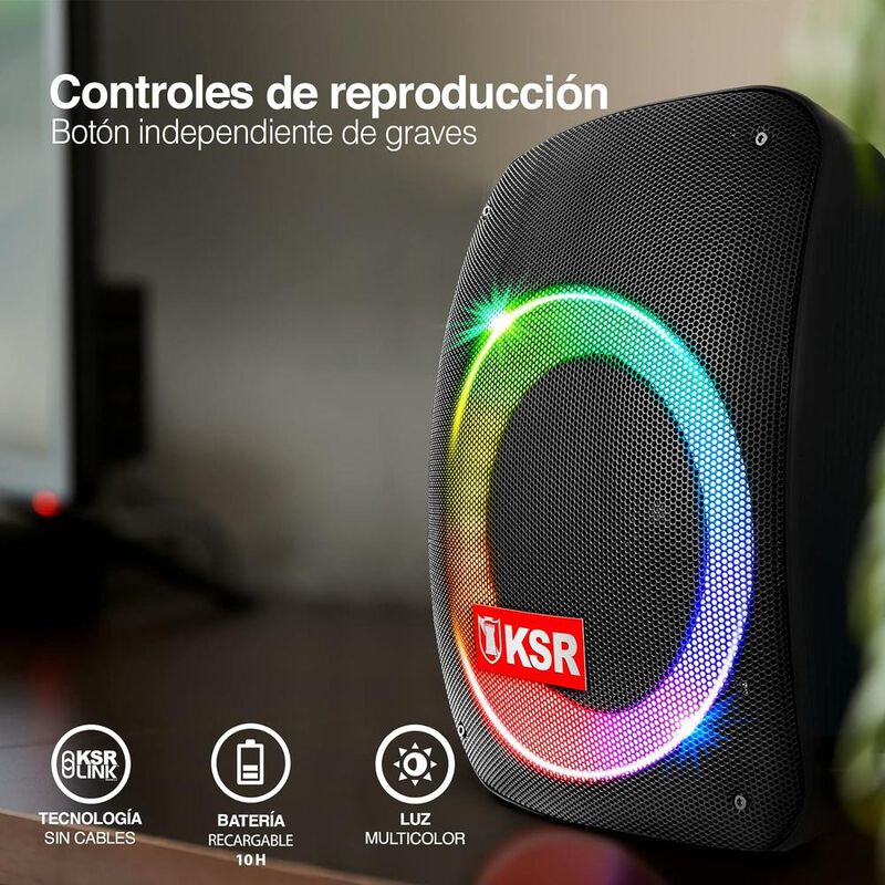 BAFLE BOCINA KAISER KSW-5006 4 PUL RECARGABLE B... image number null