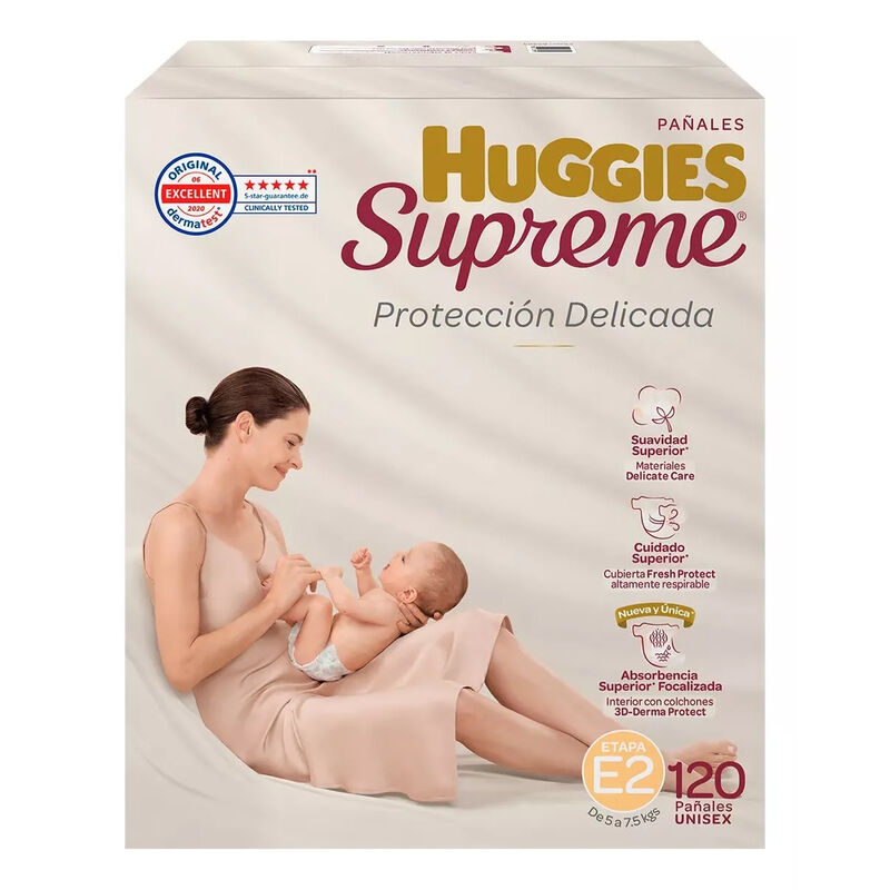 Pa&ntilde;ales Huggies Supreme Etapa 2 Unisex 120 Piez... image number null