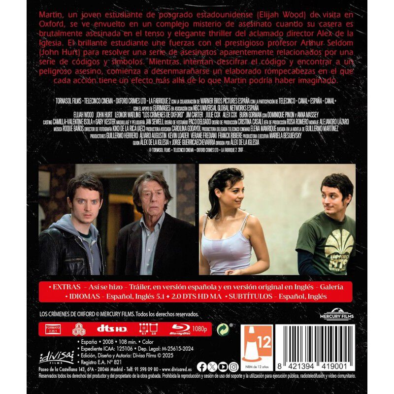 Los Cr&iacute;menes de Oxford [Blu-Ray] (2008) image number null