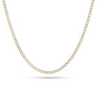 Cadena De Oro Amarillo Con Platinado 14K 1X1 (55Cm - 3.8Mm Aprox.)