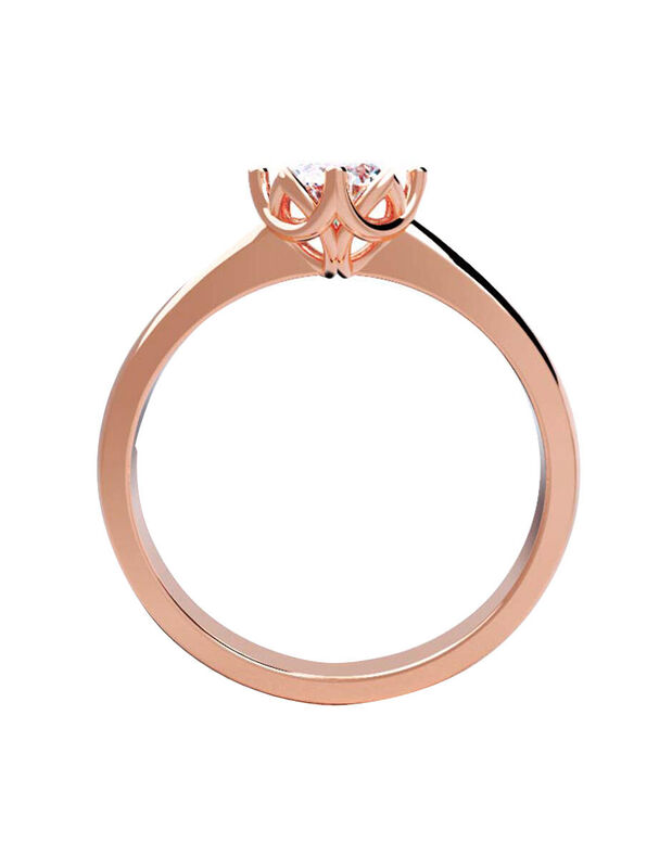 Anillo de Compromiso de 14K con Diamante de Lab... image number null