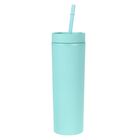 Vaso De Viaje Uxcell 450 ml Verde Mate Con Tapa Y Sorbete