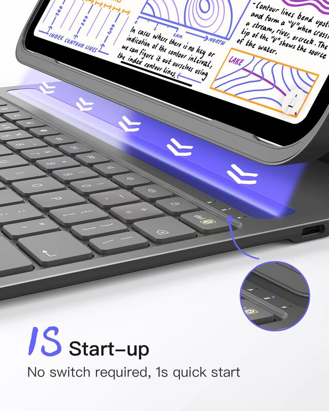 Funda Con Teclado Para Ipad Inateck Para Ipad 1... image number null