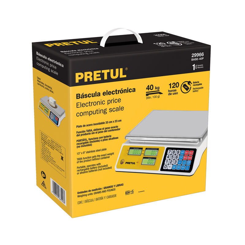 Báscula Capacidad 40 Kg Electrónica Multifuncio... image number null