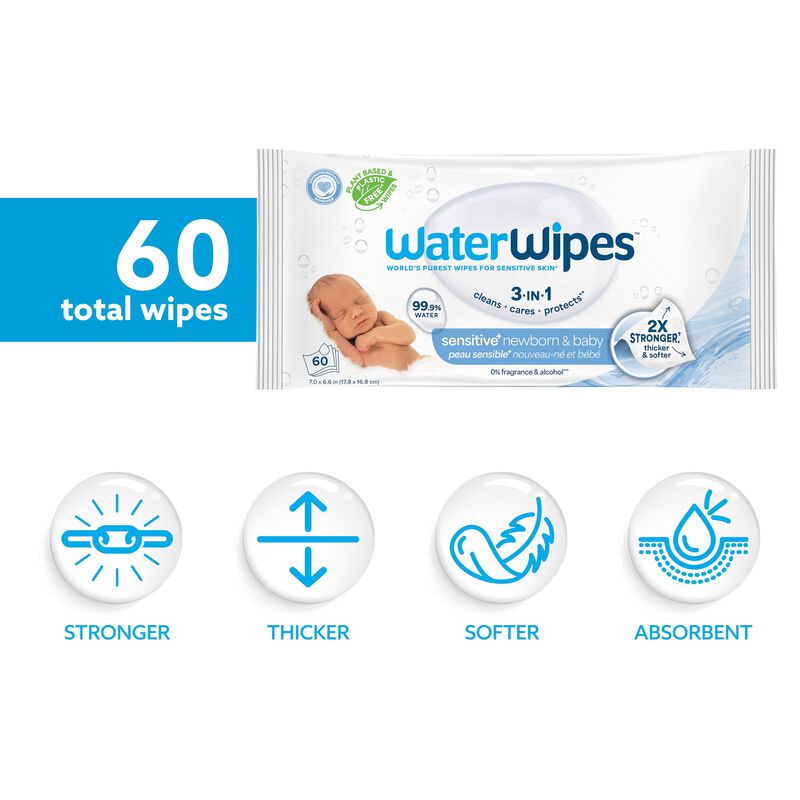 Toallitas H&uacute;medas Waterwipes Sensitive+ Para Re... image number null
