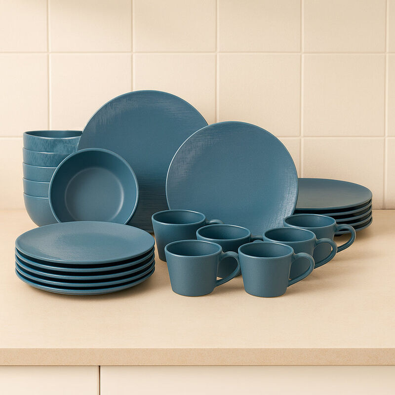 Vajilla Denim para 6 Personas - Cer&aacute;mica Azul 2... image number null