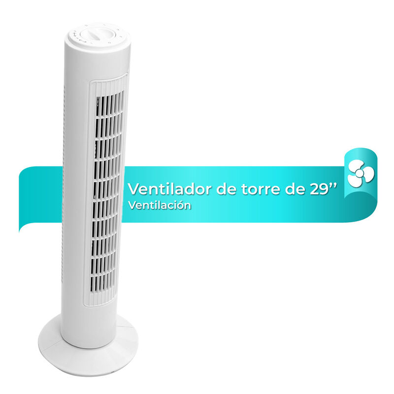 Ventilador de torre IUSA, 29", 42 W, 3 velocida... image number null